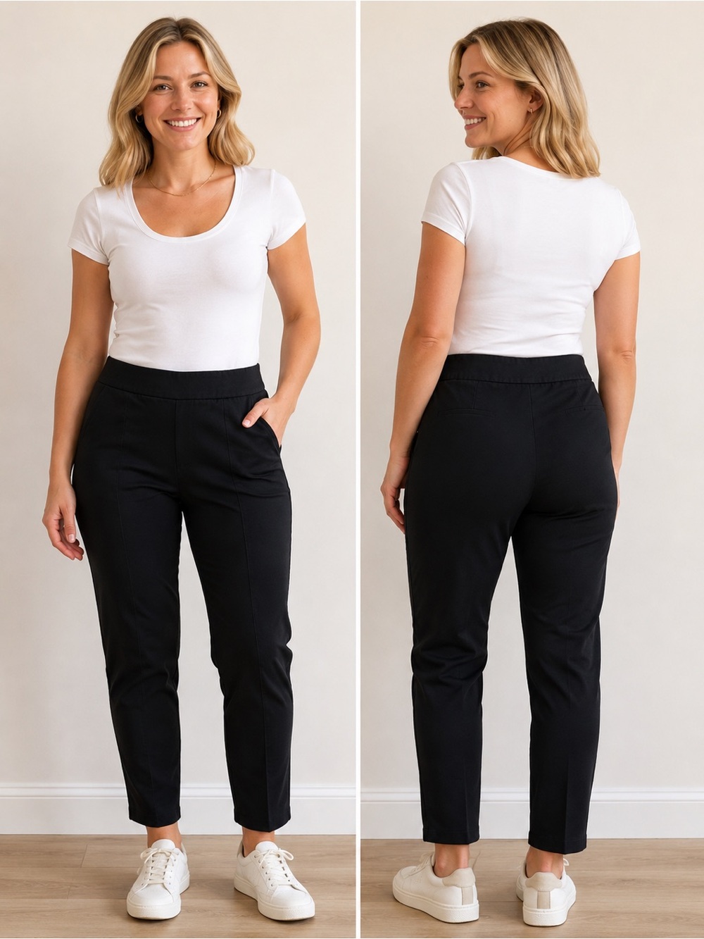 a new day Black Pull-On Cropped Ankle Pants